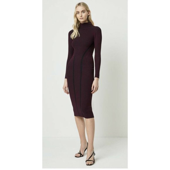 French Connection Simona Body Con Sweater Dress LS - Picture 3 of 6